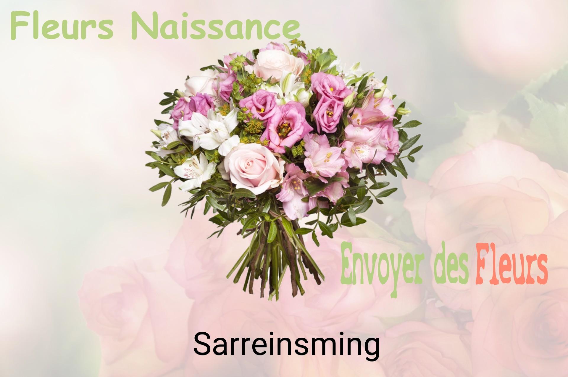 Bouquet de fleurs de naissance livré à Sarreinsming